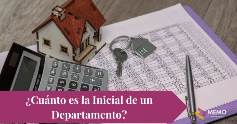 ¿Cuánto es la inicial de un departamento?